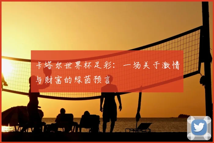 卡塔尔世界杯足彩：一场关于激情与财富的绿茵预言